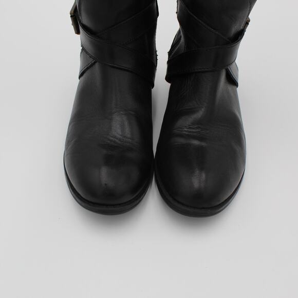 Ralph Lauren Riding Boots Womens 7 Black Leather Maryann Knee High Classic - Picture 5 of 13
